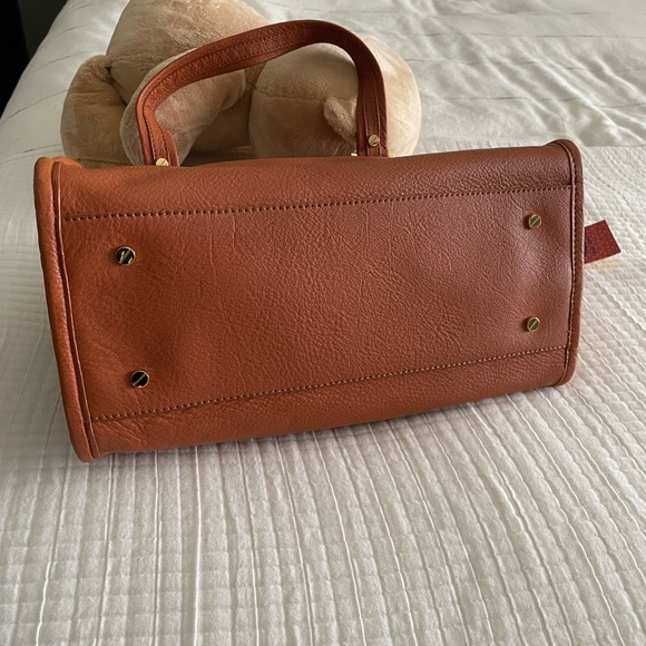 NWT RARE TORY BURCH ANNA SATCHEL IN TAN LEATHER $495 - Picture 6 of 12